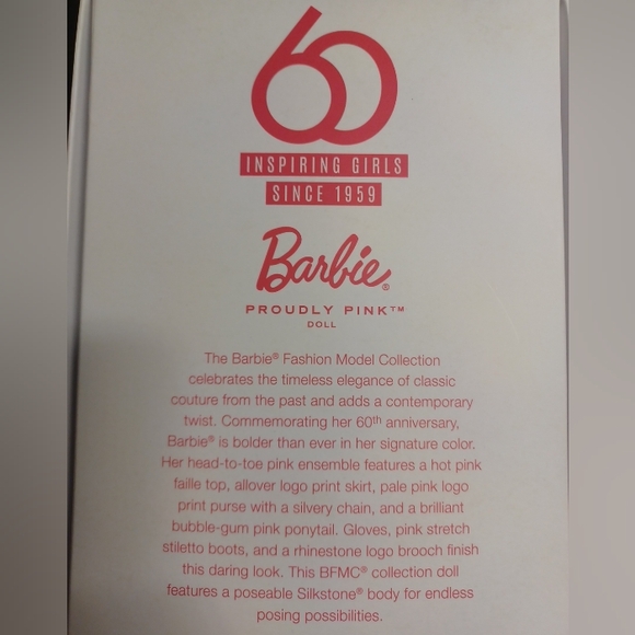 Barbie Signature Proudly Pink Genuine Silkstone Body Doll Mattel FXD50 KLL522 - Picture 11 of 16